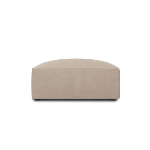 Cosmopolitan Design - Poef Siena structurele stof donkerbeige - 93x93x40cm