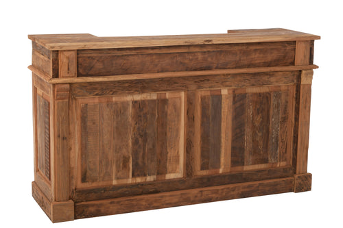 J-Line barkast 2 Lades - gerecycleerd hout - naturel