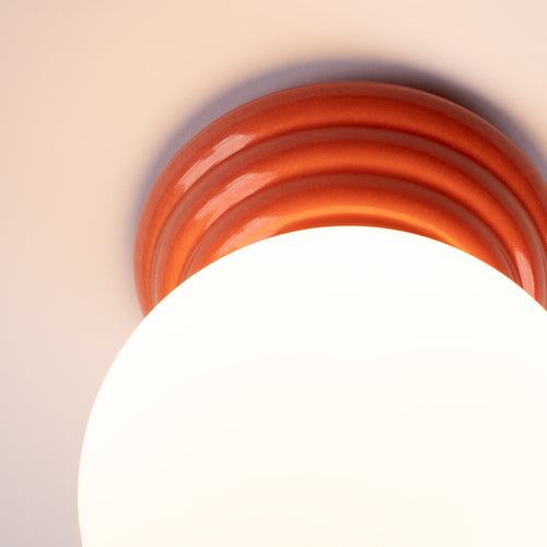 Sollux Lighting Plafondlamp ZORI perzik IP44 - 12x16x12cm