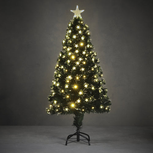 Luca Lighting Mercury Kunstkerstboom met Fibre Optic Verlichting - H120 x Ø55 cm - Groen - vtwonen shop