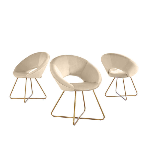 Home Deluxe Fluwelen stoel SELESA Beige - vtwonen shop