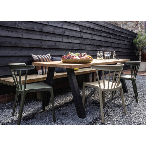 WOOOD tuinstoel Bliss - Kunststof - Army Groen - Set van 6 - vtwonen shop