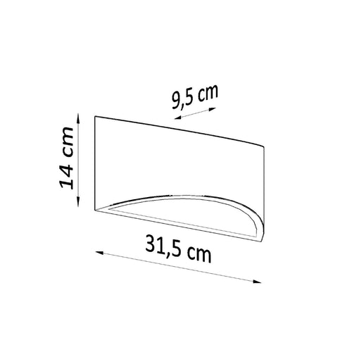 Sollux Lighting Wandlamp keramiek VIXEN - 31,5x9,5x14cm