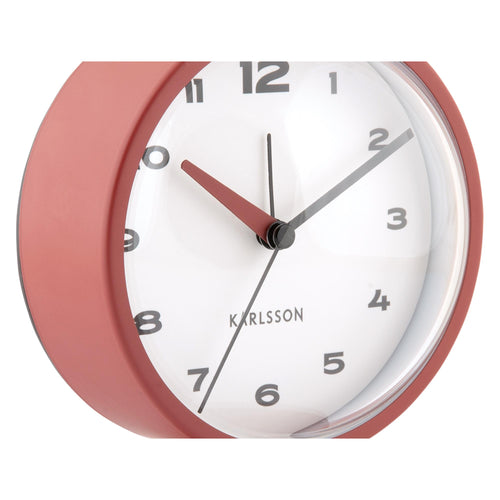 Karlsson wekker Brisk Dome - rood - 6.5x11x13.8cm - vtwonen shop