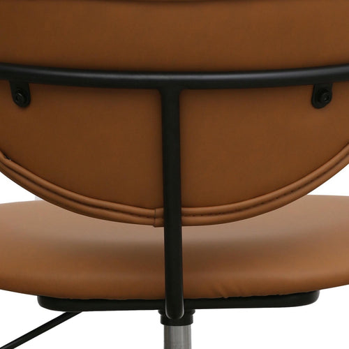 Furnhouse bureaustoel Lido - Cognacbruin - Kunstleer - 57x54x71