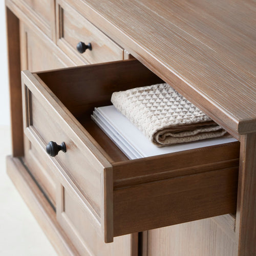 Tikamoon Massief grenen buffetkast 170 cm - Naturel - vtwonen shop