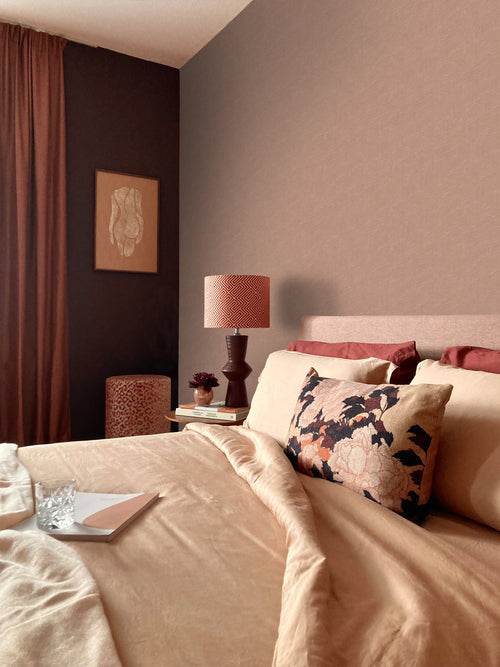 Origin Wallcoverings behang linnenstructuur terracotta - 53 cm x 10.05 m - 348013
