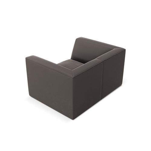 Cosmopolitan Design - Fauteuil Siena flueel donkergrijs - 92x120x69cm