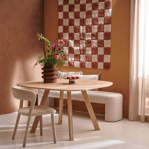 WOOOD tafelblad incl. 3-stand poot Combi-Tablo - Eiken - 75x130x130 - vtwonen shop