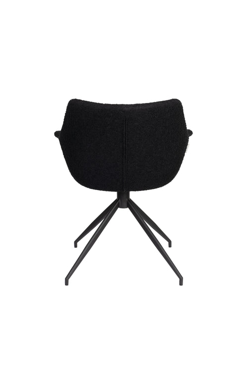 Zuiver Doulton Swivel Armstoel Zwart - Set van 2 - vtwonen shop