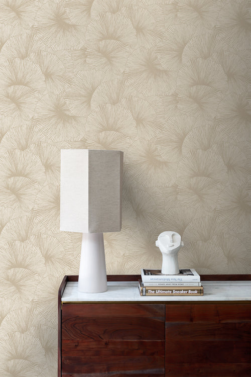 Origin Wallcoverings behang 3D-motief bladeren beige - 53 cm x 10.05 m - 348006 - vtwonen shop