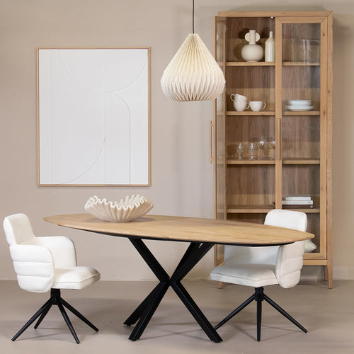 DÉJA Living Eettafel Gabriel - Ovaal - Eikenhout - 240cm