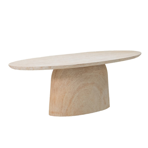 Giga Meubel Tuintafel Myrna - Ovaal - Naturel Travertin - 200x100x74cm - vtwonen shop