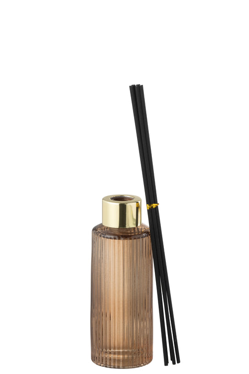 J-Line geurstokjes Nordic Vetiver - glas - amber - small