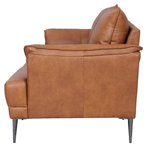 Furnhouse 3-zitsbank Soul - Cognacbruin - Leer - 90x195x88