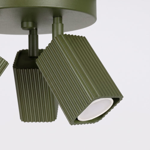 Sollux Lighting Plafondlamp RAYO 3P olijfgroen - 20x20x18cm