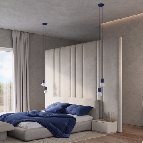 Sollux Lighting Hanglamp HALO 2P ultramarijn - 15x15x120cm