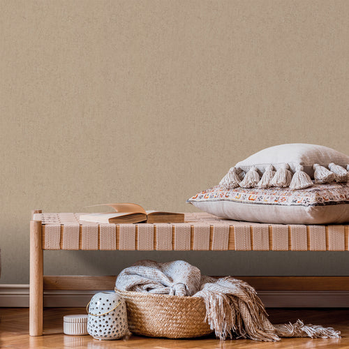 Sanders & Sanders behang linnenstructuur bruin - 53 cm x 10 m - 640533 - vtwonen shop