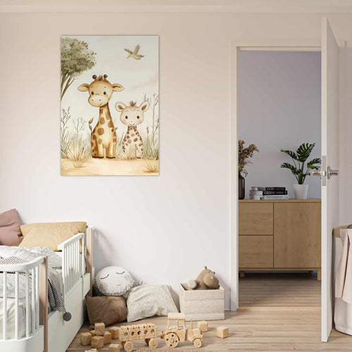 Artfulprints  Liefdevolle giraffen   poster 70x100 cm - vtwonen shop