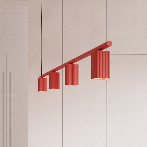 Sollux Lighting Kroonluchter RAYO 4 rood - 122x6x208cm
