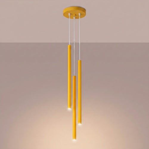 Sollux Lighting Hanglamp PASTELO 3P geel - 19,5x19,5x115cm