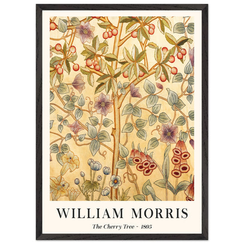 Artfulprints Poster met Lijst William Morris - The cherry tree 1895 II   - 50x70 cm - Meerkleurig