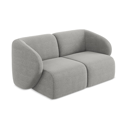 LaMiaSofa Tweezits modulaire bank Cervo - bouclé - lichtgrijs - 174x94x75
