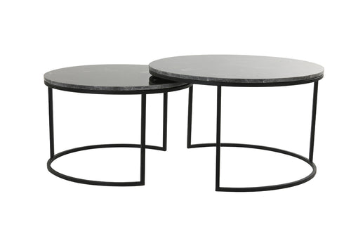 Light & Living salontafel ALFIO - Ø75x45.5cm - bruin - Set van 2 - vtwonen shop