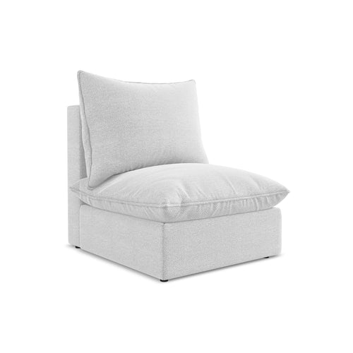 LaMiaSofa Bankmodule midden Ravenna - bouclé - zilver - 75x90x77