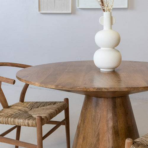 Giga Meubel Eettafel Sep - Rond - Mangohout - 120cm - vtwonen shop