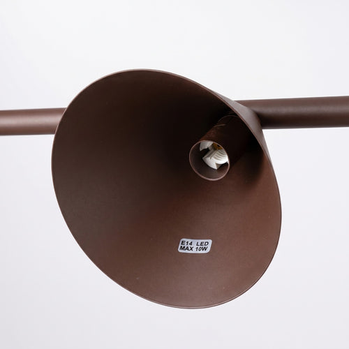 Sollux Lighting Kroonluchter NOX 4L bruin - 122x14x215cm