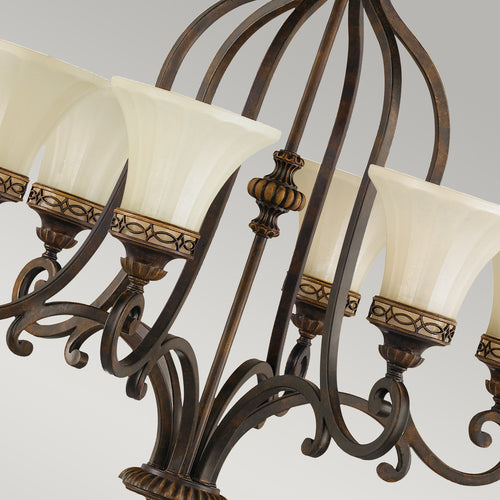 Elstead Drawing Room - 6 Lichts Multi Arm Kroonluchter Walnoot Finish, E27
