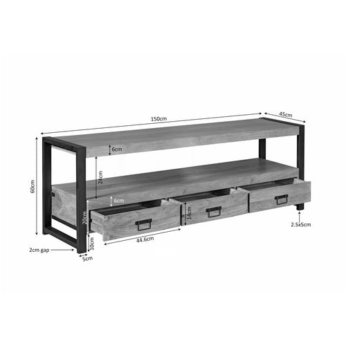 Starfurn Tv-meubel Britt - Naturel Hout - 150x45x60cm
