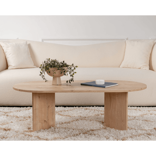 Calicosy - IRIS Ovale salontafel L119 cm - Kasjmier - 60x119x39,8 cm