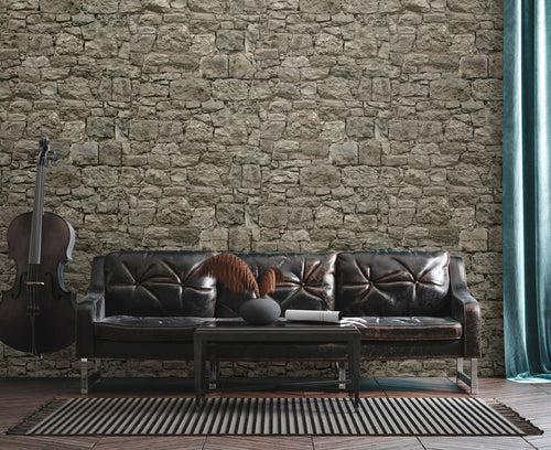 Livingwalls fotobehang steen grijs en beige - 159 x 280 cm - AS-393171 - vtwonen shop