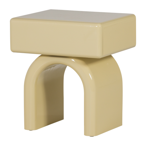 WOOOD nachtkastje Zorel - Hout - Hoogglans Zachtgroen - 40x57x50