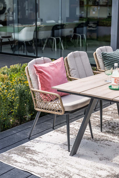 Garden Impressions Allasio tuinstoelen set van 4 rope natural