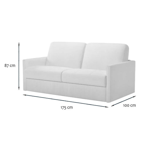 Calicosy - COSENZA Slaapbank 3-zits - Grijs - 100x175x87 cm