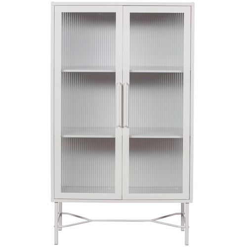 WOOOD vitrinekast Zion - Metaal/Glas - Zand - 150x85x35 - vtwonen shop