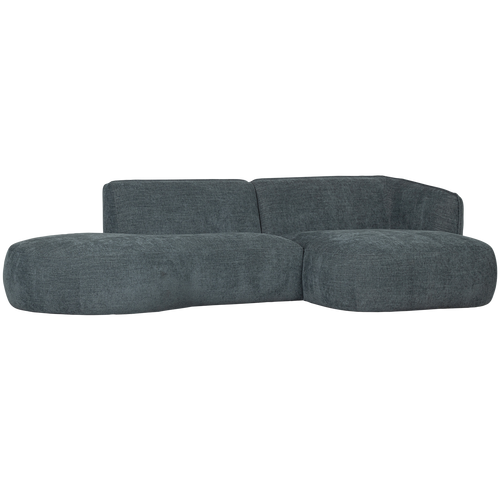 WOOOD chaise longue rechts Polly - PES - Blauw/Groen - 71x258x150 - vtwonen shop