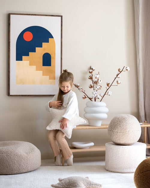 Wigiwama Poef - Roomwit - vtwonen shop