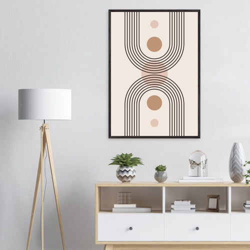 Artfulprints Poster Boho – Central calm   - 50x70 cm - Grijs