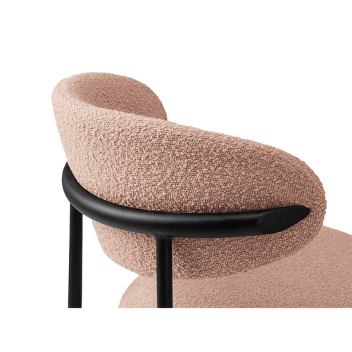 Set van 2 stoelen met gesp Nina boucle poederroze - 52x55x78cm