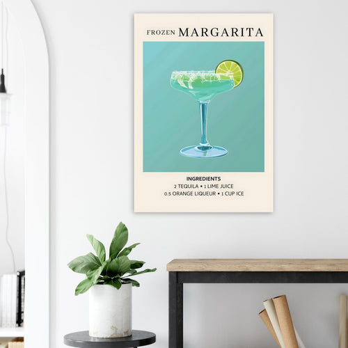 Artfulprints  Frozen Margarita cocktail II - Ingrediënten   poster 70x100 cm - vtwonen shop