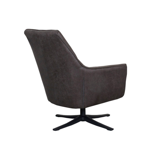 LABEL51 Fauteuil Tod - Antraciet Stof - Draaibaar - vtwonen shop