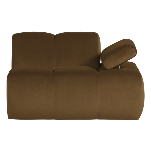 WOOOD 1-zits bank arm rechts Mojo - Velvet - Honinggeel - 74x124x97