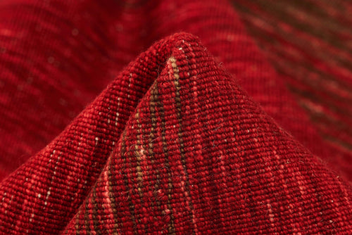 Vloerkleed MOMO Rugs Panorama Kelim Black Red 250x350 cm