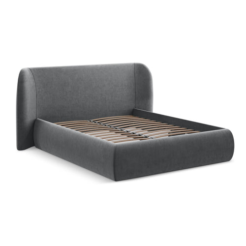LaMiaSofa Bed met opbergruimte Trieste - velours - staal - 210x215x110