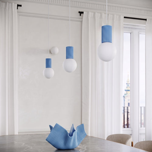 Sollux Lighting Hanglamp HALO 1 lichtblauw - 12x12x120cm