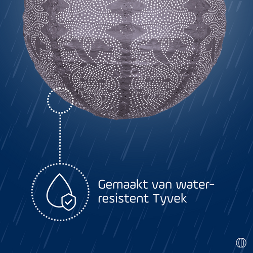 Lumiz solar lampion marrakesh rond - 30cm - paars